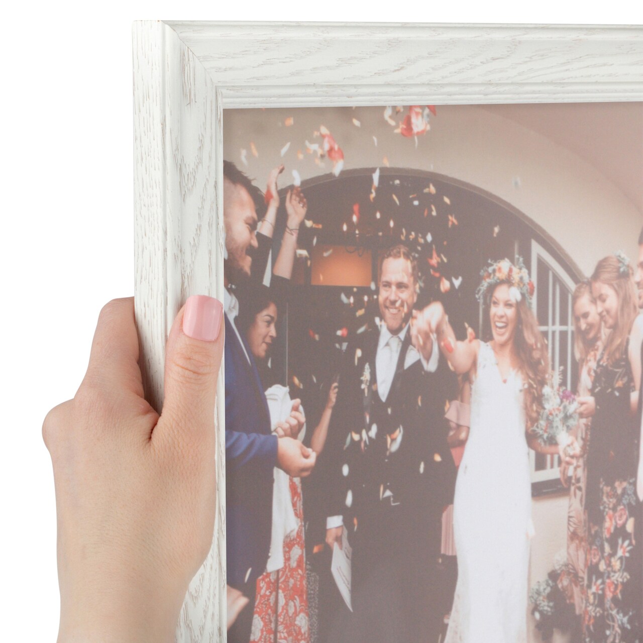 ArtToFrames 8x8 Inch Picture Frame, This 1.25 Inch Custom Wood Poster Frame is Available in Multiple Colors, Great for Your Art or Photos - Comes with Regular Glass and Corrugated Backing (A8DW)
